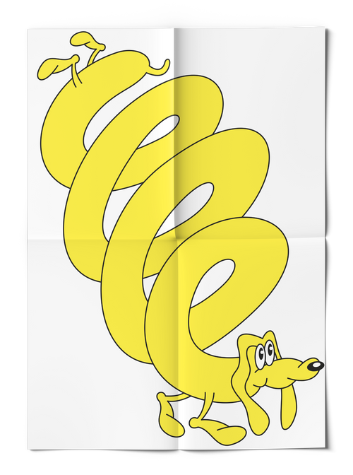Dackel Faltposter A3